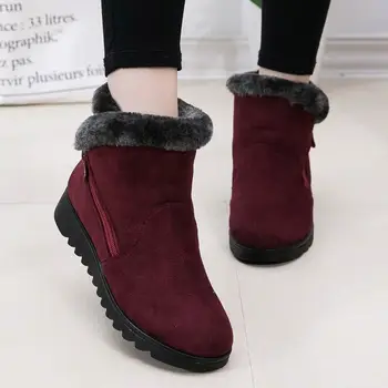 Zimná členková obuv dámske topánky 2022 nové módne non-slip teplé oblečenie zips Ležérne topánky žena čižmy Dropshipping