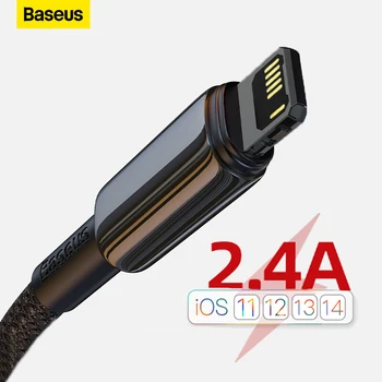 Baseus 2.4 USB Kábel Na iPhone 14 13 Pro Max XR Xs Kábel Rýchle Nabíjanie Kábel pre iPhone 12 Nabíjačku USB na Osvetlenie Údaje Line