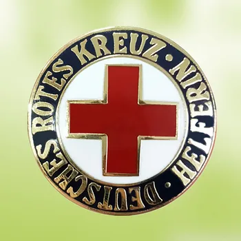 Nemecký WW2 Červeného Kríža Helper Odznak Žena Pomocné Služby pin 1933 - 1945 DRK Deutsches Rotes Kreuz Helferin brošňa