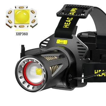 XHP360 LED Snímača Pohybu Svetlomet 2000 LM Vedúci Svetlo Baterky Vysoký Jas Svetlometu Nepremokavé Indukčné Vedúci svetlo Blesku