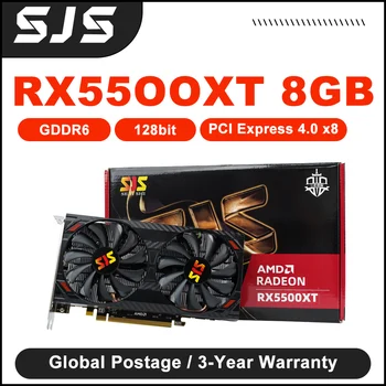 SJS RX5500XT 8G Ťažba Grafická Karta 8G 128bit GDDR6 RX 5500 XT 8gb 2DP+1HDMI Herné grafická Karta AMD GPU placa de video