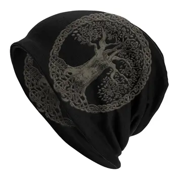 Strom Života Black Grunge Skullies Klobúky, Čiapky Chladné Jesenné Zimné Lyžiarske Muži Ženy Spp Dospelých Teplé Multifunkčné Kapoty Pletený Hat