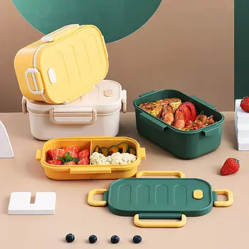 TUUTH 1000ML Lunch Box pre Deti Mikrovlnná PP BPA Free Zdravie Materiálov Dvojvrstvové Potravín Kontajner Bento Box