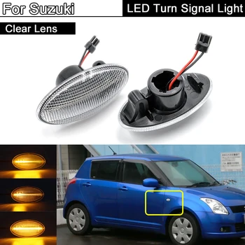 Jasný Objektív LED Bočné Obrysové Svetlo Dynamické Žltá Zase Signál Lampa Pre Suzuki Grand Vitara Splash Swift SX4 Jimny APV Opel Fiat