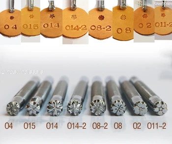 kožené rezbárske Remeslo tlač nástroje O2/O4/O8/ O8-2/O11-2/ O12/O14/ O14-2/O15,kožené nástroje,kožené pečiatka