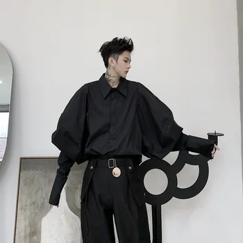 Muži Retro Móda A Široký, Dlhý Rukáv Bežné Tričko Muž Japonsko Vintage Streetstyle Punk Gotický Voľné Šaty, Košele Fáze Oblečenie