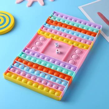 Veľká Veľkosť Fidget Hračka Rainbow šachovnicu Push Bublina odbúranie Stresu Zmyslové Hračky pre Rodiny Rodič-Dieťa Čas, Interaktívne Hry, Hračky 0