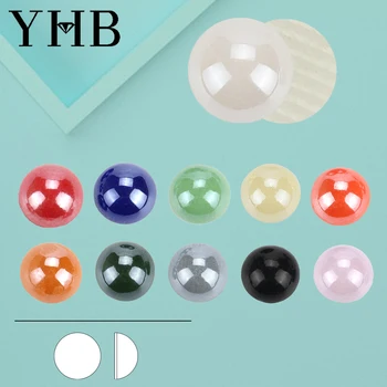 YHB 2 mm-7mm Vysoká Kvalita rýchlu Opravu Pol Kola Crystal Imitácia Flatback Pearl Korálky, Perly pre Remeslá DIY Dekorácie Nechtov Umenie