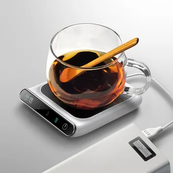 5V Pohár Ohrievač Smart Termostatické Horúci Čaj Tvorcovia 3 Výstroj USB Nabíjanie Kúrenie Dráha Ploche Ohrievača na Kávu, Mlieko, Čaj Teplejšie Pad 1