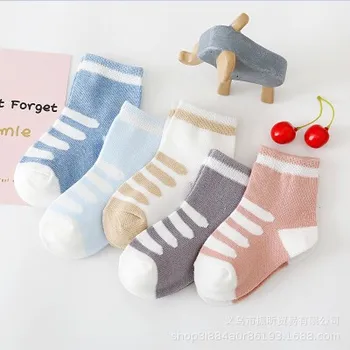 5Pairs Baby Ponožky Novorodenca Chlapec Ponožky 0-6Years Deti z Čistej Bavlny Zvierat Dizajn Fadeless Mäkké detské Ponožky pre Dievčatá 1