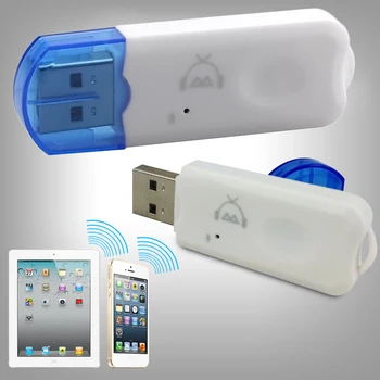 USB, Bluetooth V2.1 Audio Stereo Prijímač, Bezdrôtová Handsfree súprava Adaptéra A2DP Dongle do Auta pre Reproduktor Pre iphone Pre Auto alebo 2