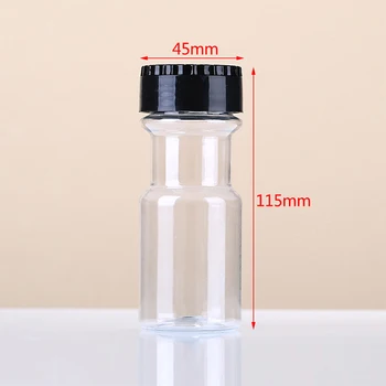 2 ks Mini Korenie Plastové Fľaše Rasce Prášok Fľaša Soľ, Korenie Jar Dávkovač Transparentné Prenosné Korenie Kontajner 2