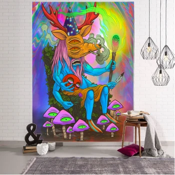 Boho Psychedelic Pozadí Dekoratívne Gobelín Mandala Boho Hippie Nástenné Gobelíny pre Domáce Spálňa Dekoratívne Gobelín 3