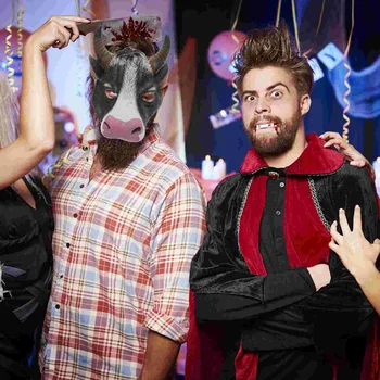 Bočný Kryt Hlavy Karneval Ox Cosplay Zvierat Strašidelné Kostýmy Nový Rok Masqueradeparty Krava Dobytka Realistické Dovolenku Hrôzy 3