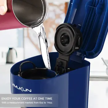 Jeden Slúžiť kávovar na Kávu Brewer Kompatibilný s K-Cup Jeden Pohár Kapsule s 6 až 14 oz Nádrž, Mini Veľkosť (Modrá) 3