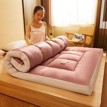 Coral velvet tatami matrac pribrala posteľ rohože flanelové matrac jednoduché dvojité čalúnený poschodí baránok velvet matrac 3