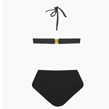 Móda Jednofarebné Plavky S Uväzovaním Za Odpojenie Bikini Jeden Kus Backless Sexy Slim Elegantné Plavky String Popruh Plaviek Push Up 2022 3