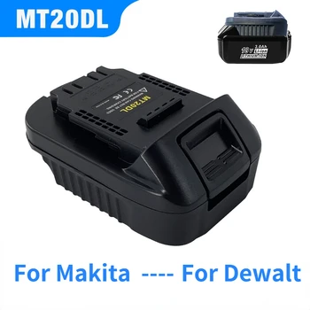 Mt20Dl Batérie Adaptér Pre Makita Bl1830 18V Bl1860 Bl1815 Li-Ion Batéria Pre Dewalt 18V 20V Dcb200 Li-Ion Batéria 3