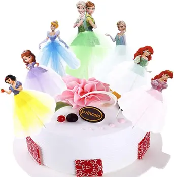 Snow White Party Dodávky Princezná Tematické Cupcake Mulčovače Pre Deti Strany(Anna, Ariel ,Popoluška, Elsa, Sofia) Výzdoba Darček 5