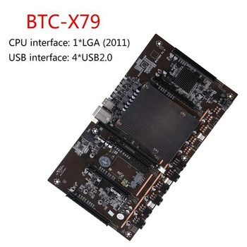 BTC Ťažba Doske X79 H61+E5 2609 V2 CPU 5X PCI-E 8X LGA 2011 DDR3 Podporu 3060 3080 GPU pre BTC Banské Banské 5