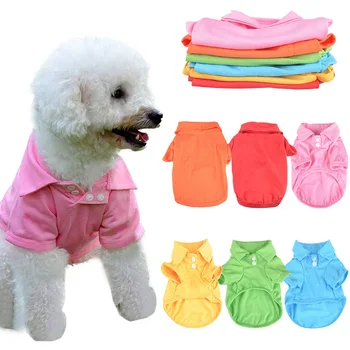 2020 Módne Candy Farby Pes POLO Tričko Zime Teplé Psov, Oblečenie, Kostýmy Hoodies Kabát Šteňa Oblečenie Pet Oblečenie, 5 Farieb