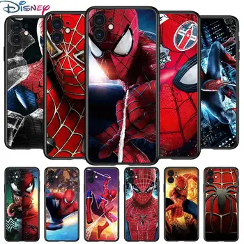 Spiderman pre Apple iPhone 12 Pro Max Mini 11 Pro XS Max X XR 6S 6 7 8 Plus 5S SE2020 Soft Black Telefón Prípade