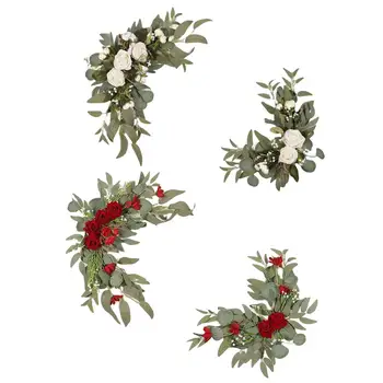 2x Rustikálny Umelý Kvet Swag Simulácia Rose Handmade Svadobných Arch Kvety na Svadbu Pozadie Obrad Ornament Dekorácie